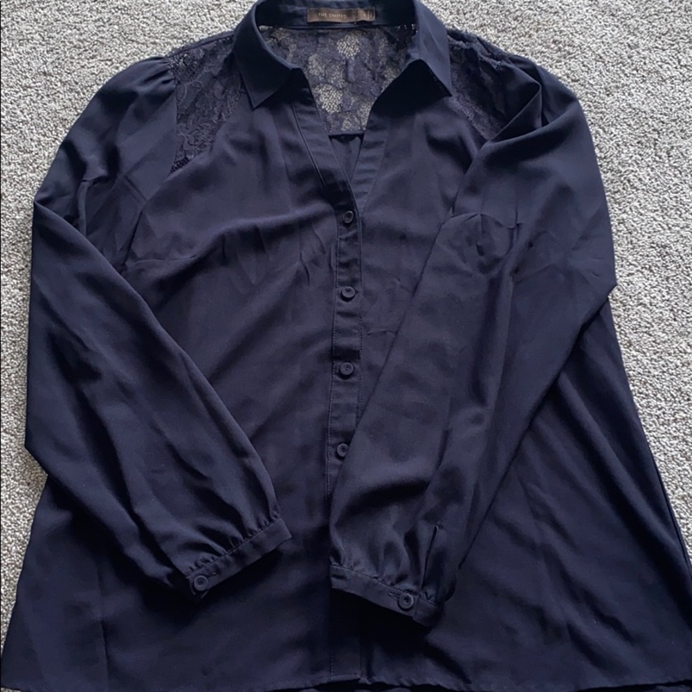 The Limited dress shirt with lace design
